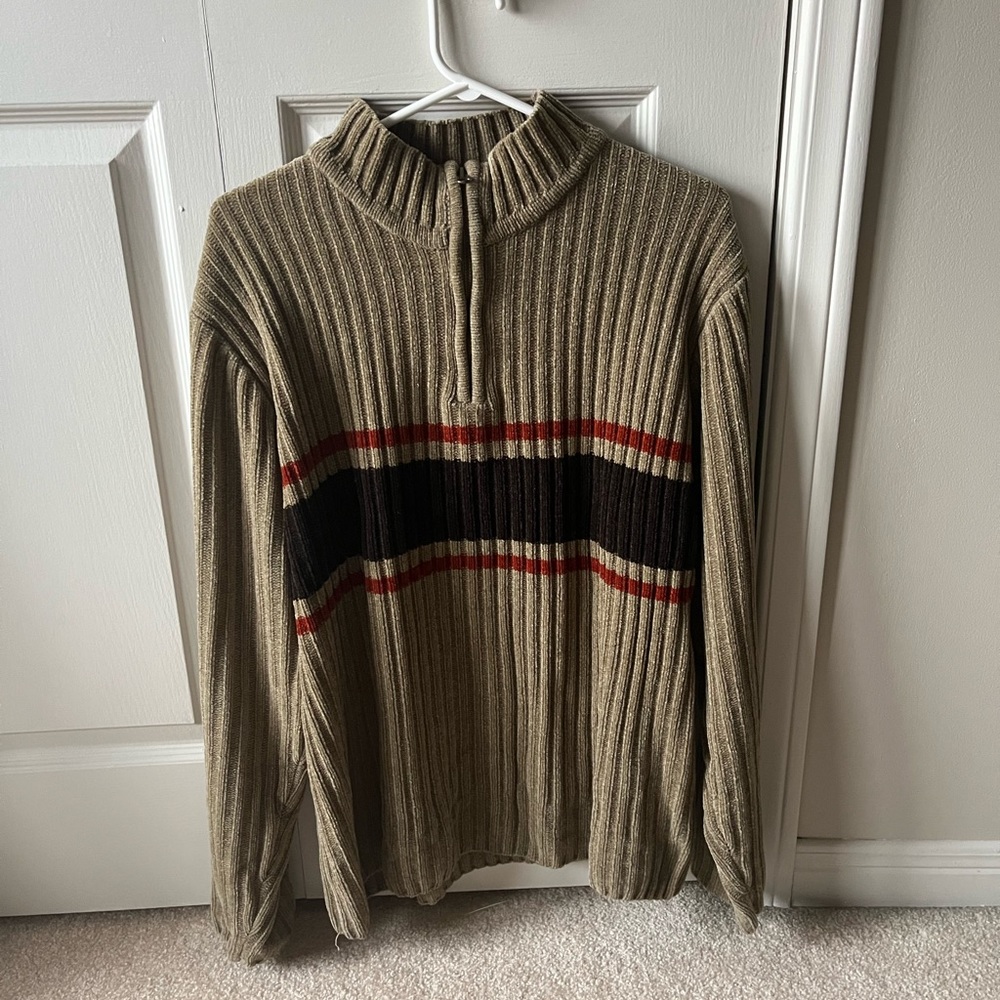 Soft Knitted Quarter Zip Sweater: